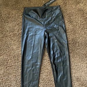 Faux leather leggings
